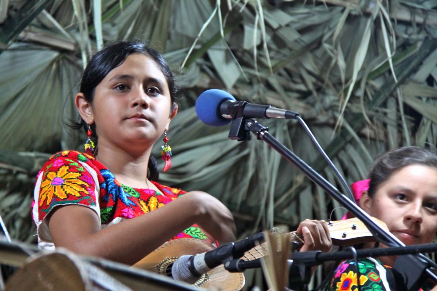 Girl playing guitar